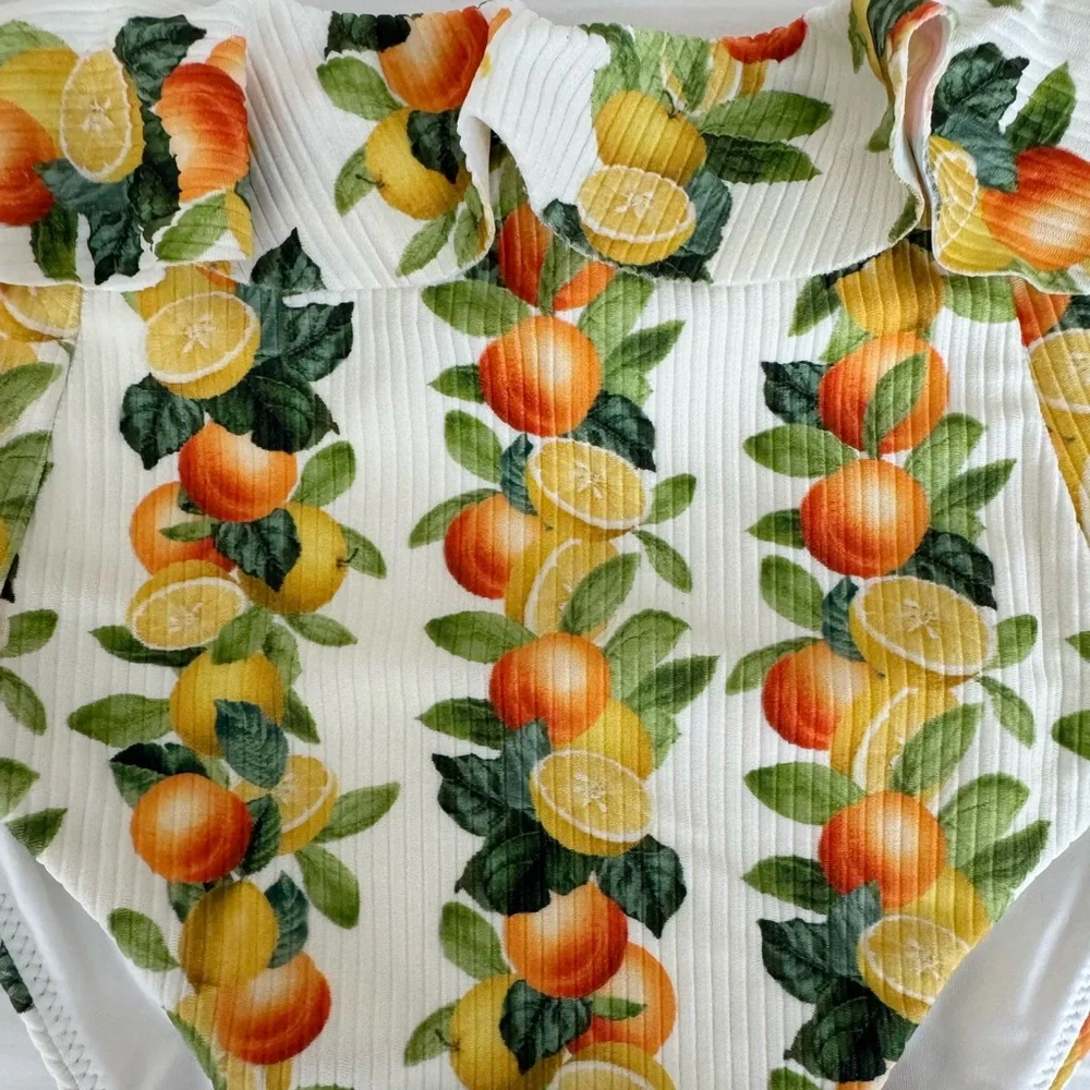Show Me Your MuMu Yellow Lemon Print Ruffle Bikini Set - Picture 11 of 15